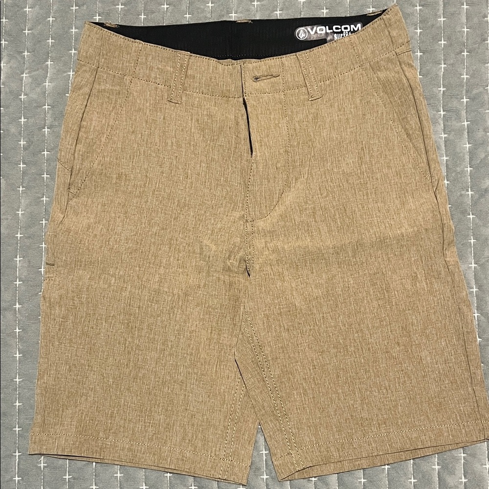 Volcom Boy’s Light Brown Flat Front Shorts